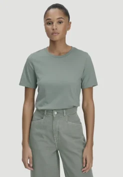 hessnatur T-Shirt Regular aus Regenerative Organic Cotton (ROC) von mattgrün Outlet