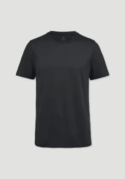 hessnatur T-Shirt Regular aus Regenerative Organic Cotton (ROC) von schwarz Clearance