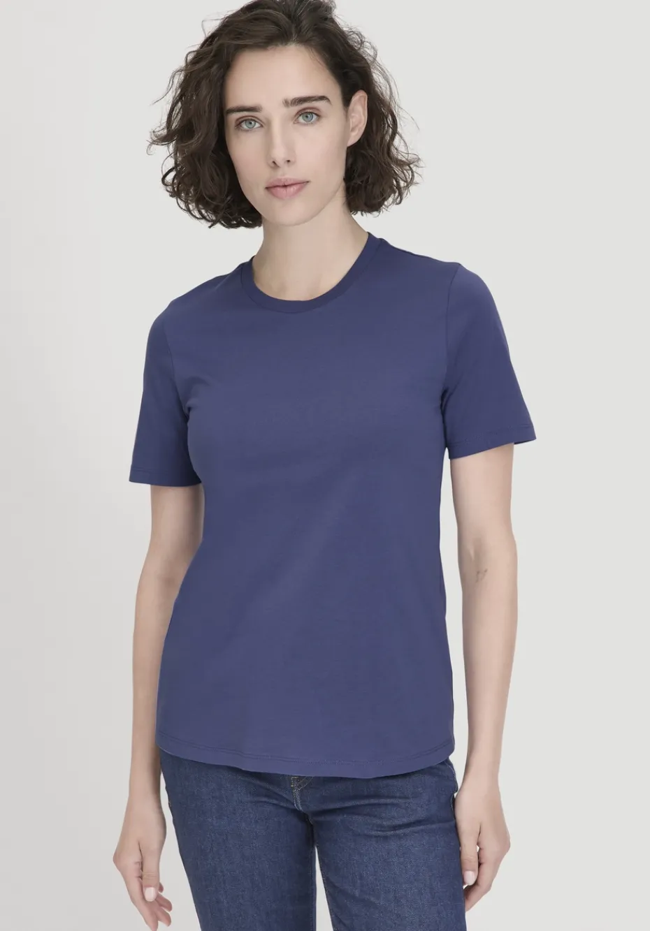 hessnatur T-Shirt Regular aus reiner Bio-Baumwolle von irisblau Outlet