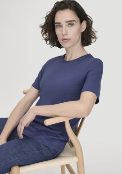 hessnatur T-Shirt Regular aus reiner Bio-Baumwolle von irisblau Outlet