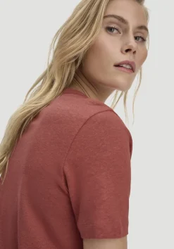 hessnatur T-Shirt Relaxed aus Leinen und Bio-Baumwolle von terrakotta Sale