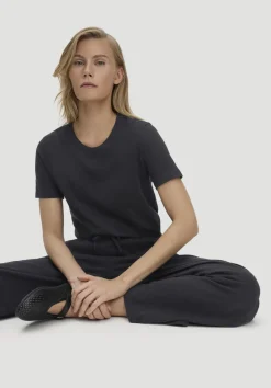hessnatur T-Shirt Relaxed aus Leinen und Bio-Baumwolle von schwarz Discount