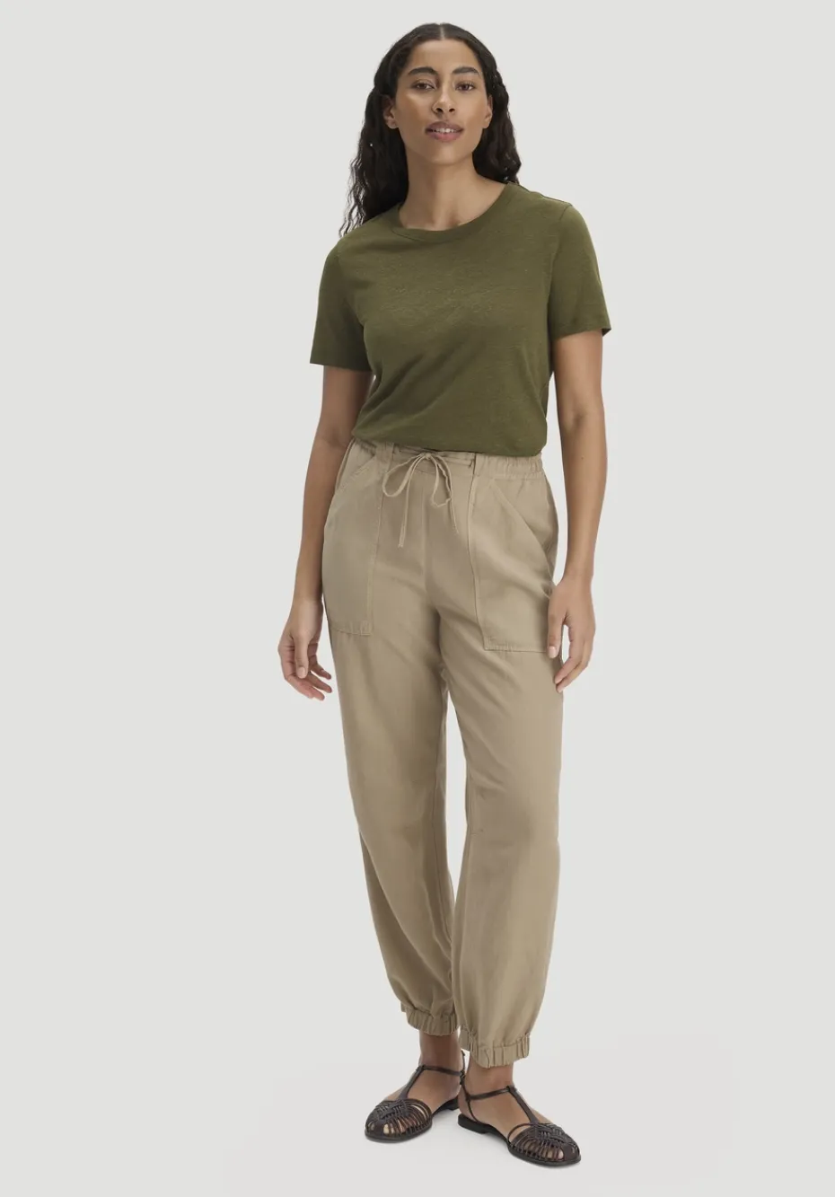 hessnatur T-Shirt Relaxed aus Leinen und Bio-Baumwolle von goldoliv