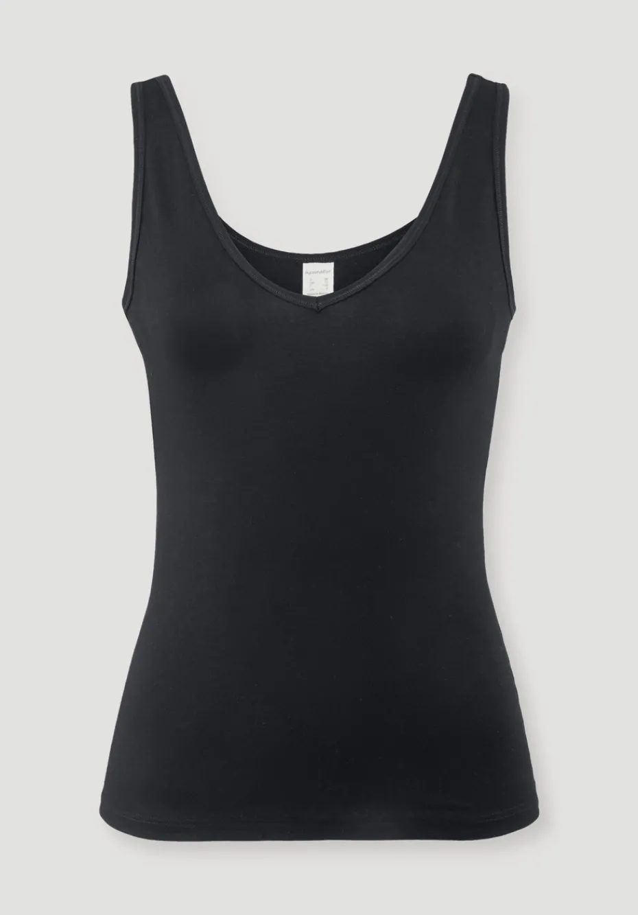 hessnatur V-Neck Tanktop PURE BALANCE aus Bio-Baumwolle und TENCEL™ Modal von schwarz Clearance