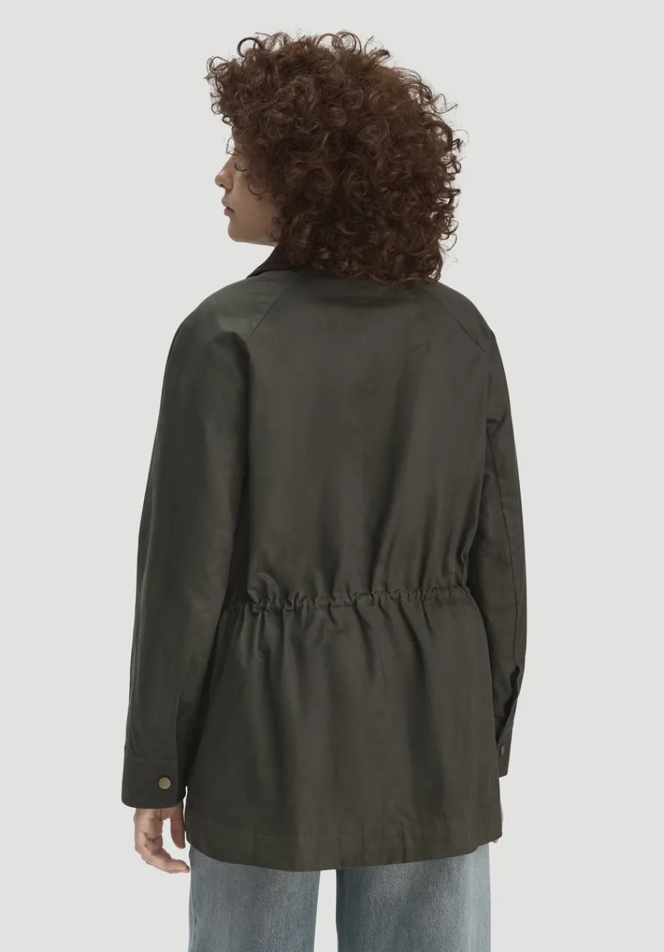 hessnatur Wachsjacke Regular aus reiner Bio-Baumwolle von oliv Discount