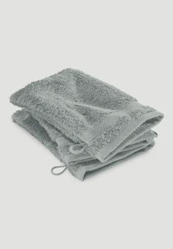 hessnatur Waschhandschuh im 3er-Pack aus reiner Bio-Baumwolle von salbei Discount
