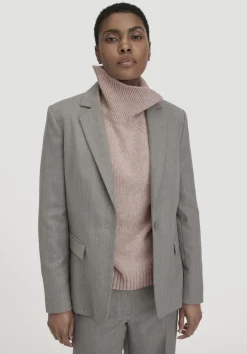 hessnatur Wollblazer Regular aus reiner Bio-Merinowolle von taupe Clearance