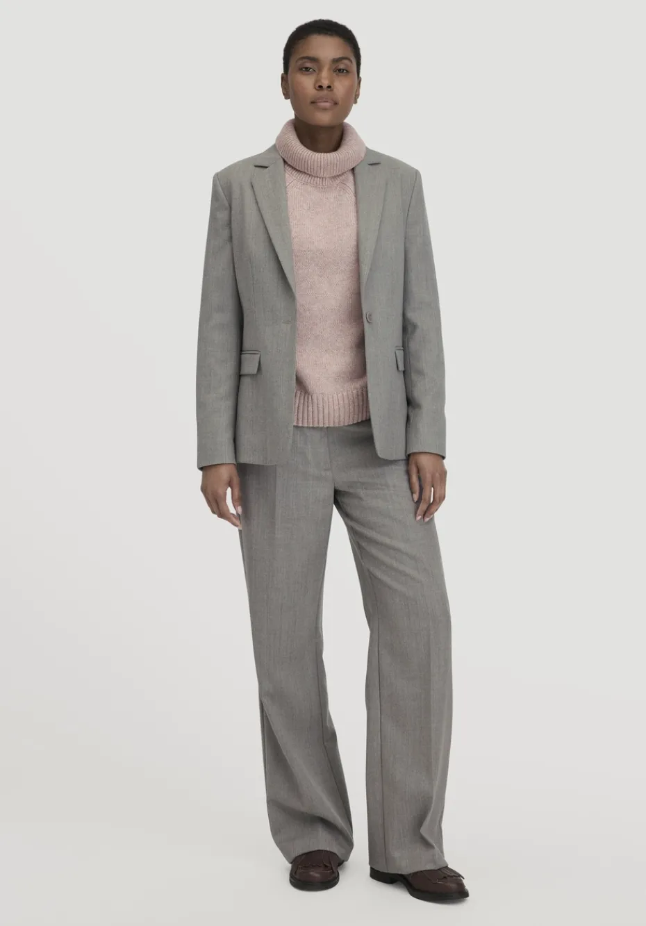 hessnatur Wollblazer Regular aus reiner Bio-Merinowolle von taupe Clearance