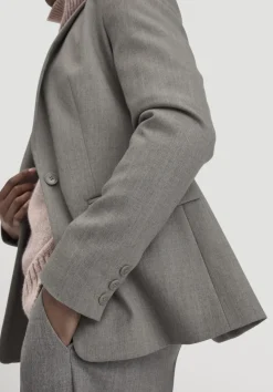 hessnatur Wollblazer Regular aus reiner Bio-Merinowolle von taupe Clearance