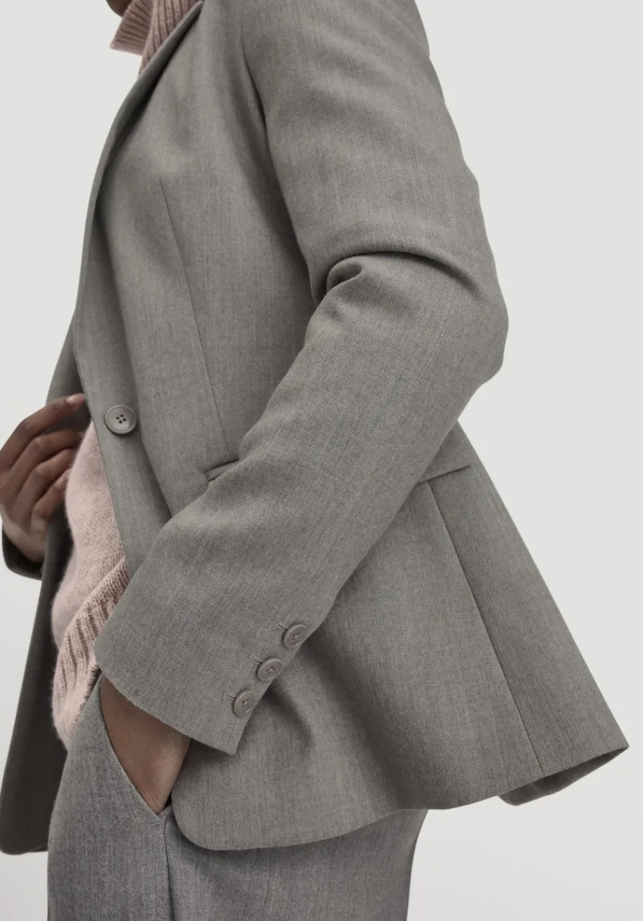 hessnatur Wollblazer Regular aus reiner Bio-Merinowolle von taupe Clearance