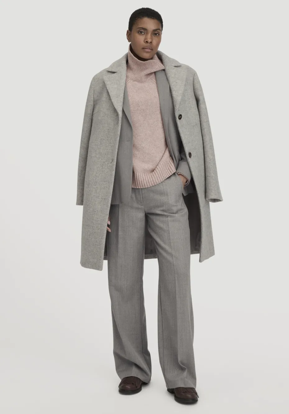 hessnatur Wollblazer Regular aus reiner Bio-Merinowolle von taupe Clearance