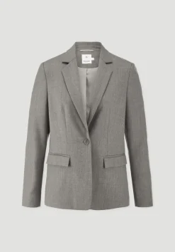 hessnatur Wollblazer Regular aus reiner Bio-Merinowolle von taupe Clearance