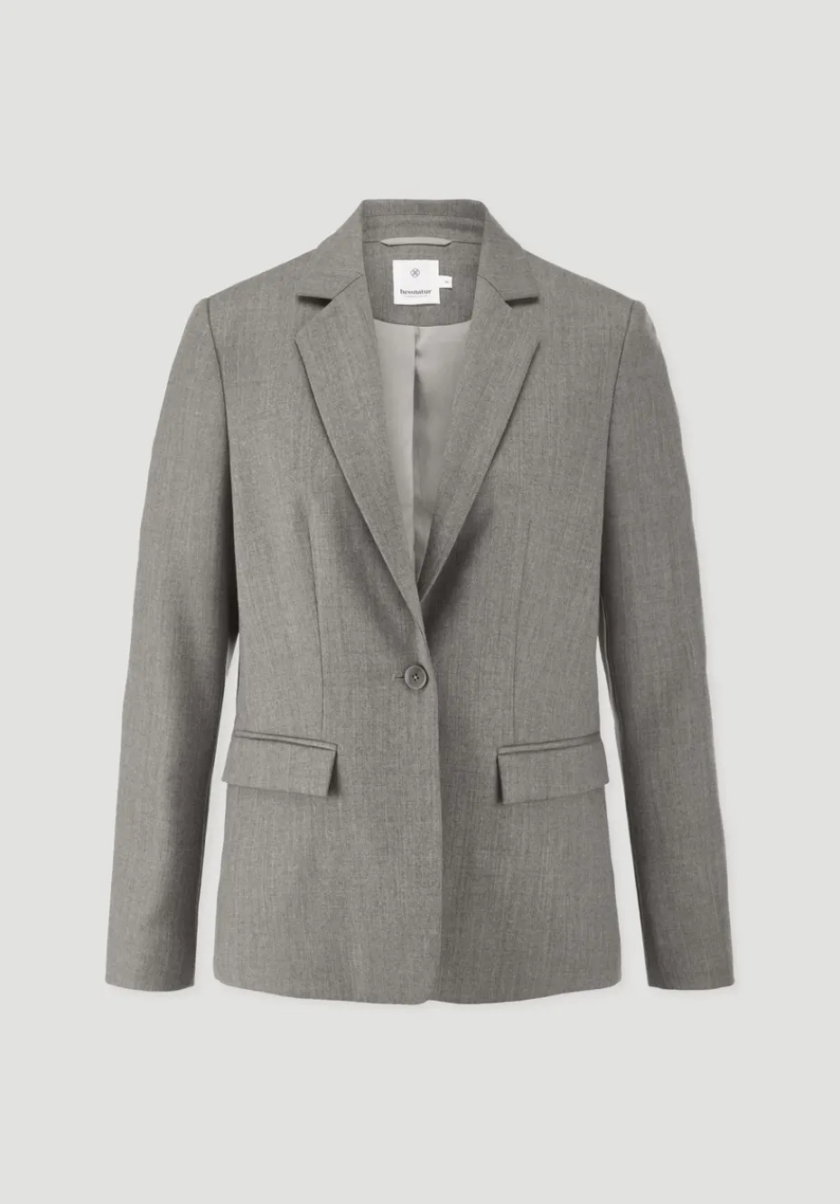 hessnatur Wollblazer Regular aus reiner Bio-Merinowolle von taupe Clearance