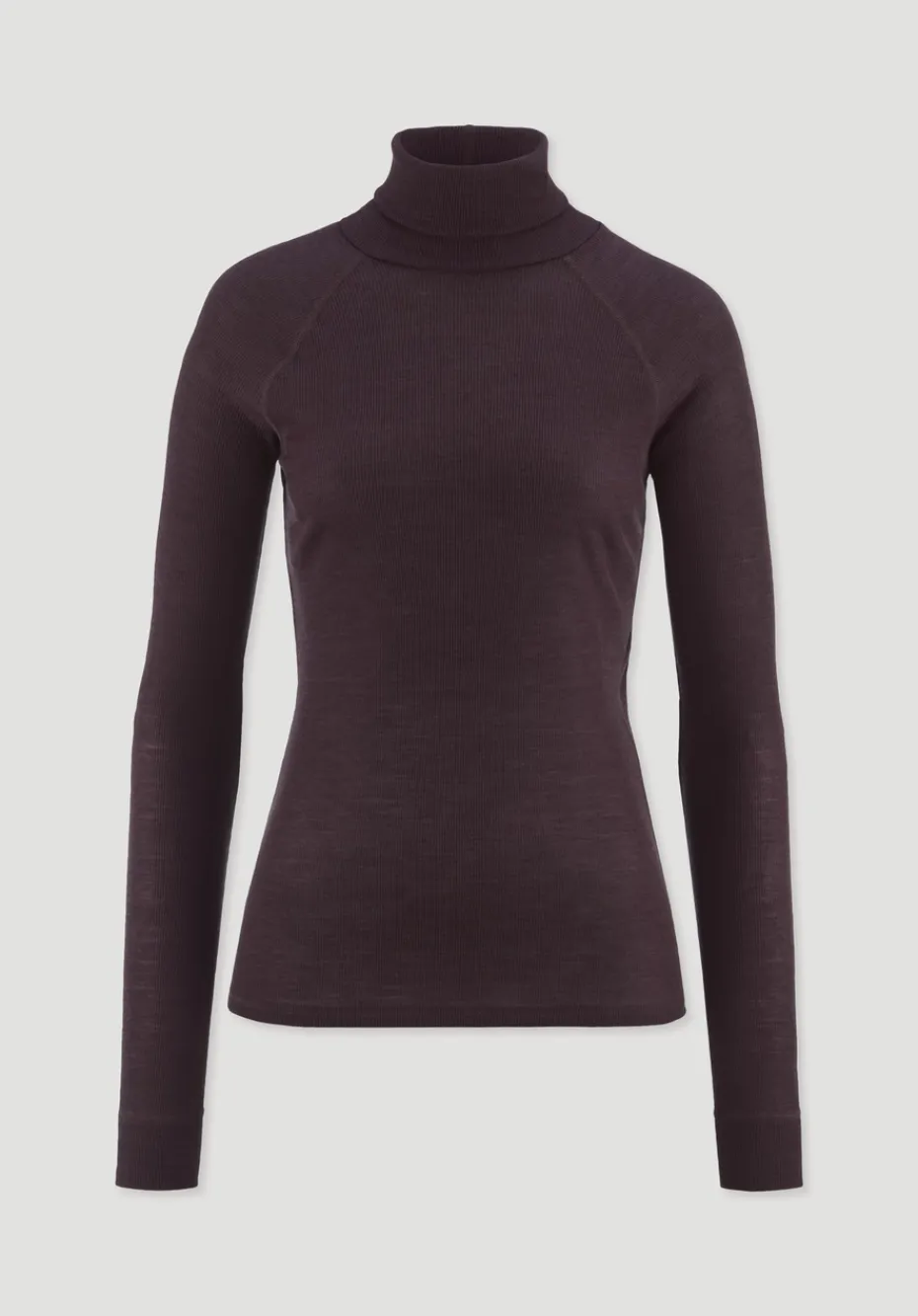 hessnatur Wolle-Mix Longlseeve Fitted aus Bio-Merinowolle und TENCEL™ Lyocell von schwarzbeere Discount