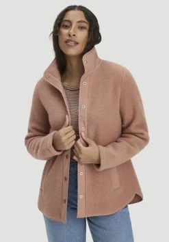 hessnatur Wollfleece Jacke Regular aus Bio-Merinowolle und Bio-Baumwolle von rosé