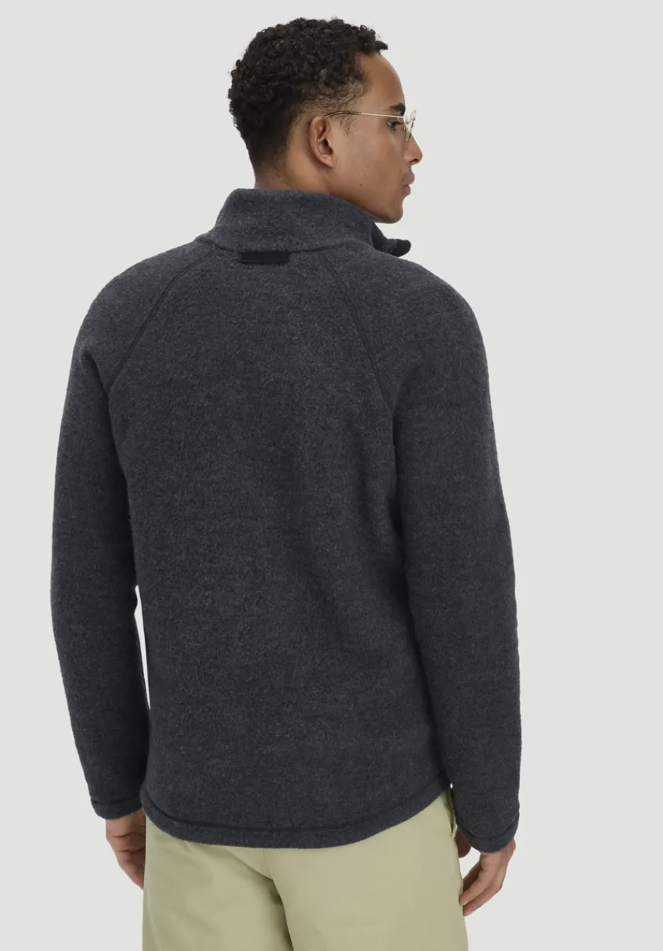 hessnatur Wollfleece Jacke Regular aus reiner Bio-Merinowolle von anthrazit Online