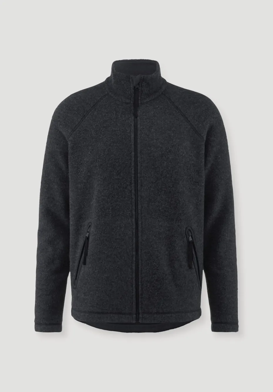 hessnatur Wollfleece Jacke Regular aus reiner Bio-Merinowolle von anthrazit Online