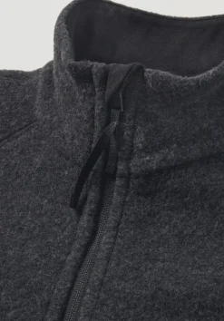 hessnatur Wollfleece Jacke Regular aus reiner Bio-Merinowolle von anthrazit Online