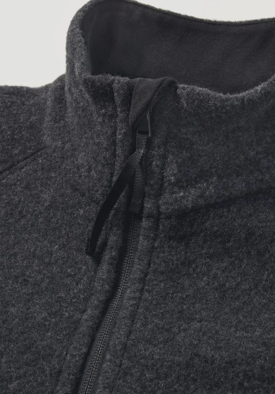 hessnatur Wollfleece Jacke Regular aus reiner Bio-Merinowolle von anthrazit Online
