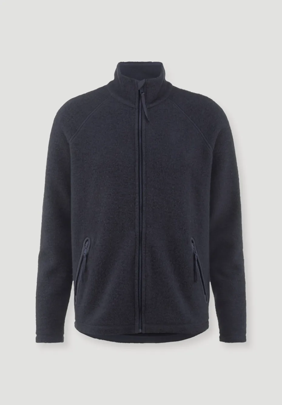 hessnatur Wollfleece Jacke Regular aus reiner Bio-Merinowolle von marine Clearance