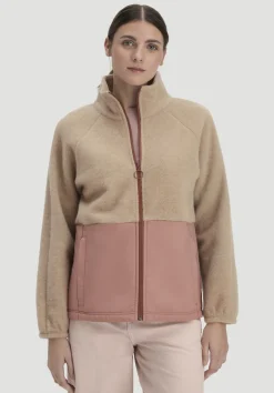 hessnatur Wollfleece Jacke Relaxed aus Bio-Merinowolle mit Bio-Baumwolle von sand Best