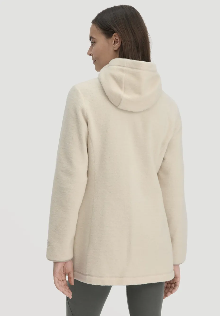 hessnatur Wollfleece Kapuzen-Jacke Regular aus Bio-Merinowolle und Bio-Baumwolle von cocos Sale
