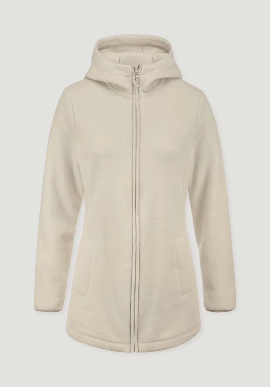 hessnatur Wollfleece Kapuzen-Jacke Regular aus Bio-Merinowolle und Bio-Baumwolle von cocos Sale