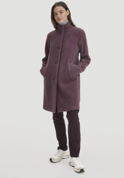 hessnatur Wollfleece Mantel Regular aus reiner Bio-Merinowolle von brombeersorbet New
