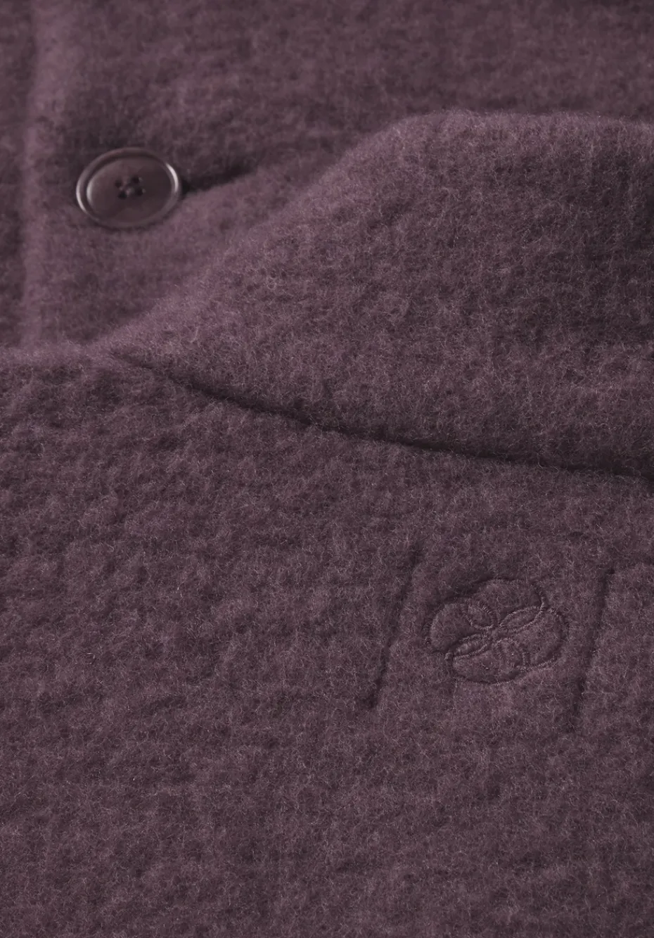 hessnatur Wollfleece Mantel Regular aus reiner Bio-Merinowolle von brombeersorbet New