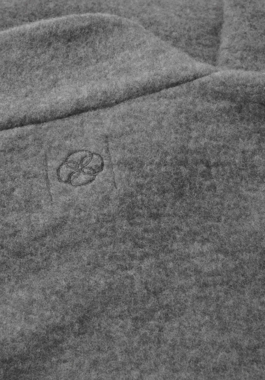 hessnatur Wollfleece Mantel Regular aus reiner Bio-Merinowolle von grau Clearance