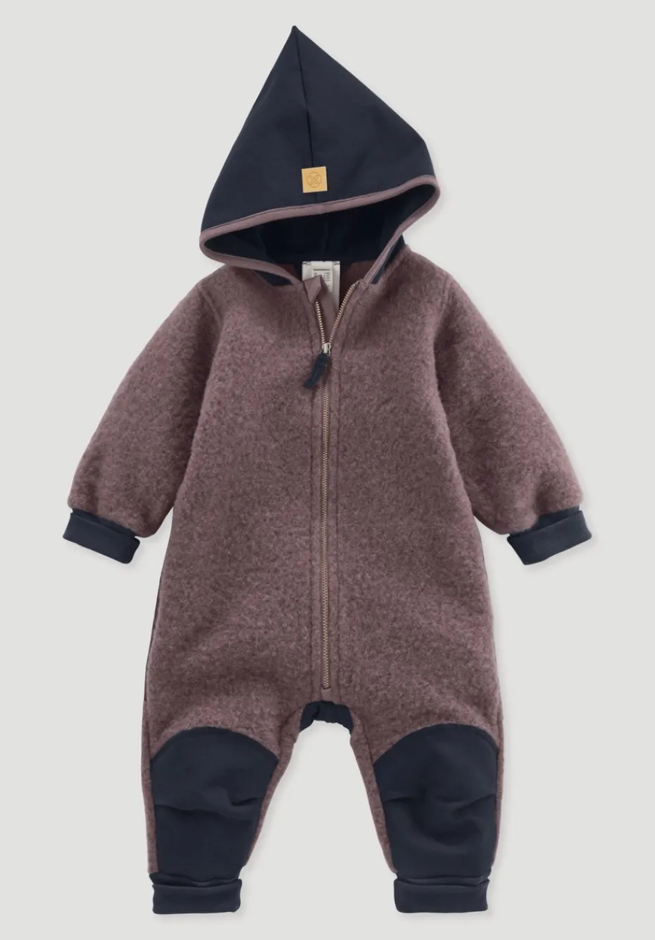 hessnatur Wollfleece Overall aus Bio-Merinowolle mit Softshell von brombeersorbet Discount