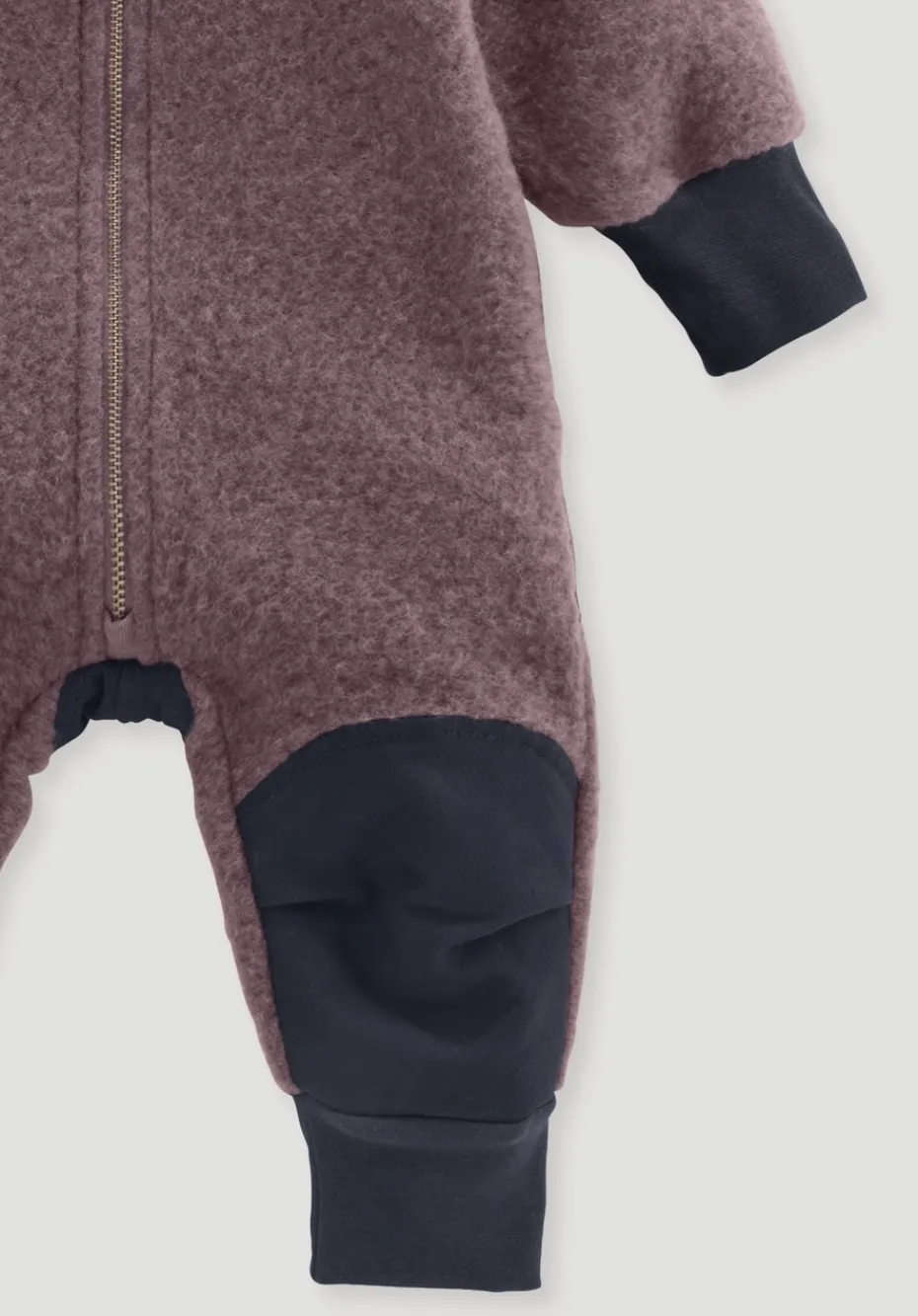 hessnatur Wollfleece Overall aus Bio-Merinowolle mit Softshell von brombeersorbet Discount