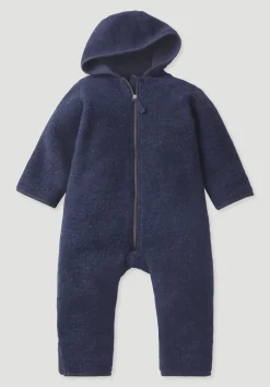 hessnatur Wollfleece Overall aus reiner Bio-Merinowolle von dunkelblau Clearance