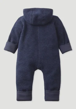 hessnatur Wollfleece Overall aus reiner Bio-Merinowolle von dunkelblau Clearance