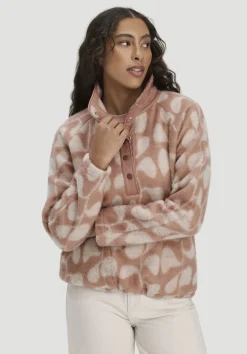hessnatur Wollfleece Troyer Relaxed aus Bio-Merinowolle mit Bio-Baumwolle von rosé Sale