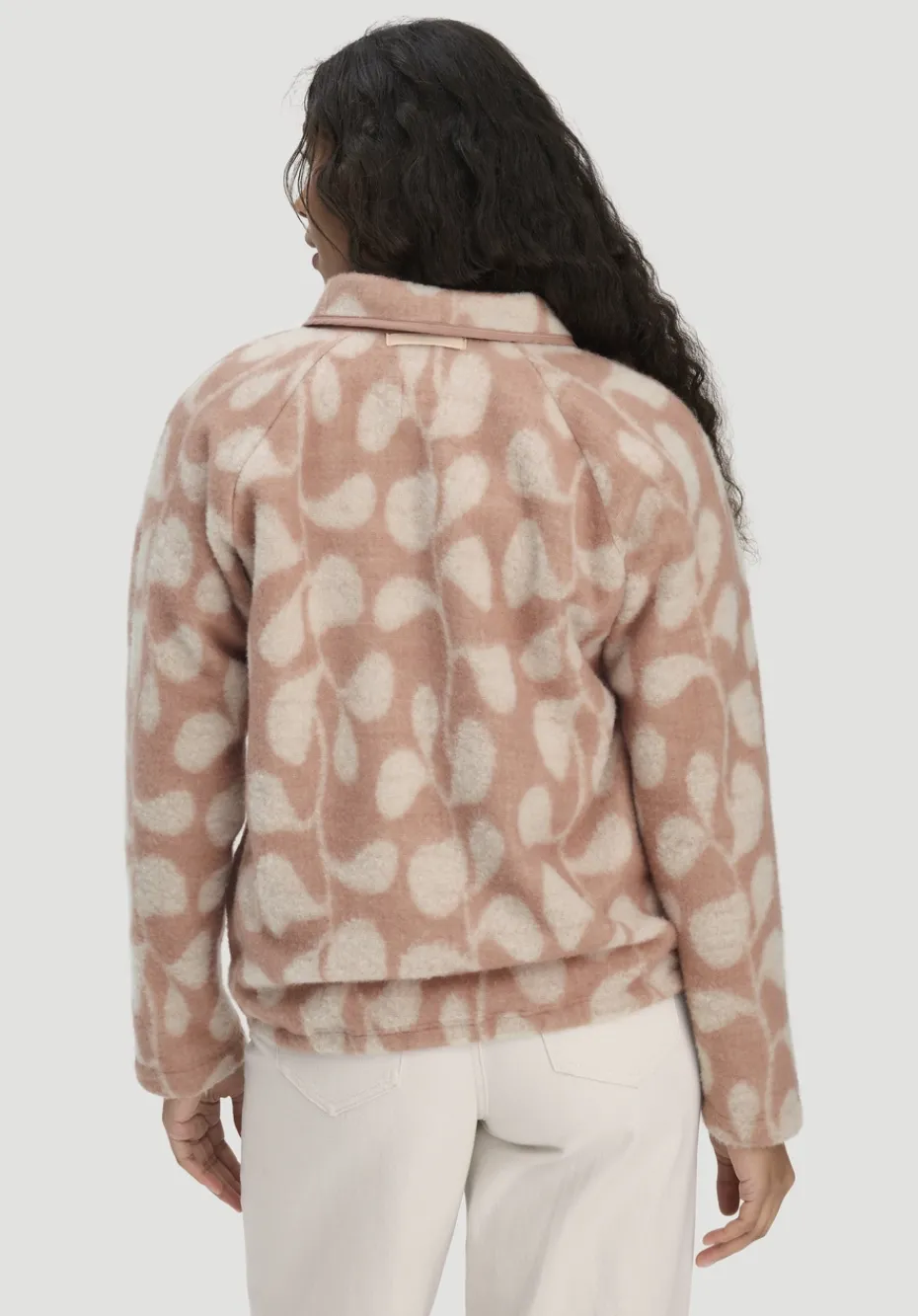hessnatur Wollfleece Troyer Relaxed aus Bio-Merinowolle mit Bio-Baumwolle von rosé Sale