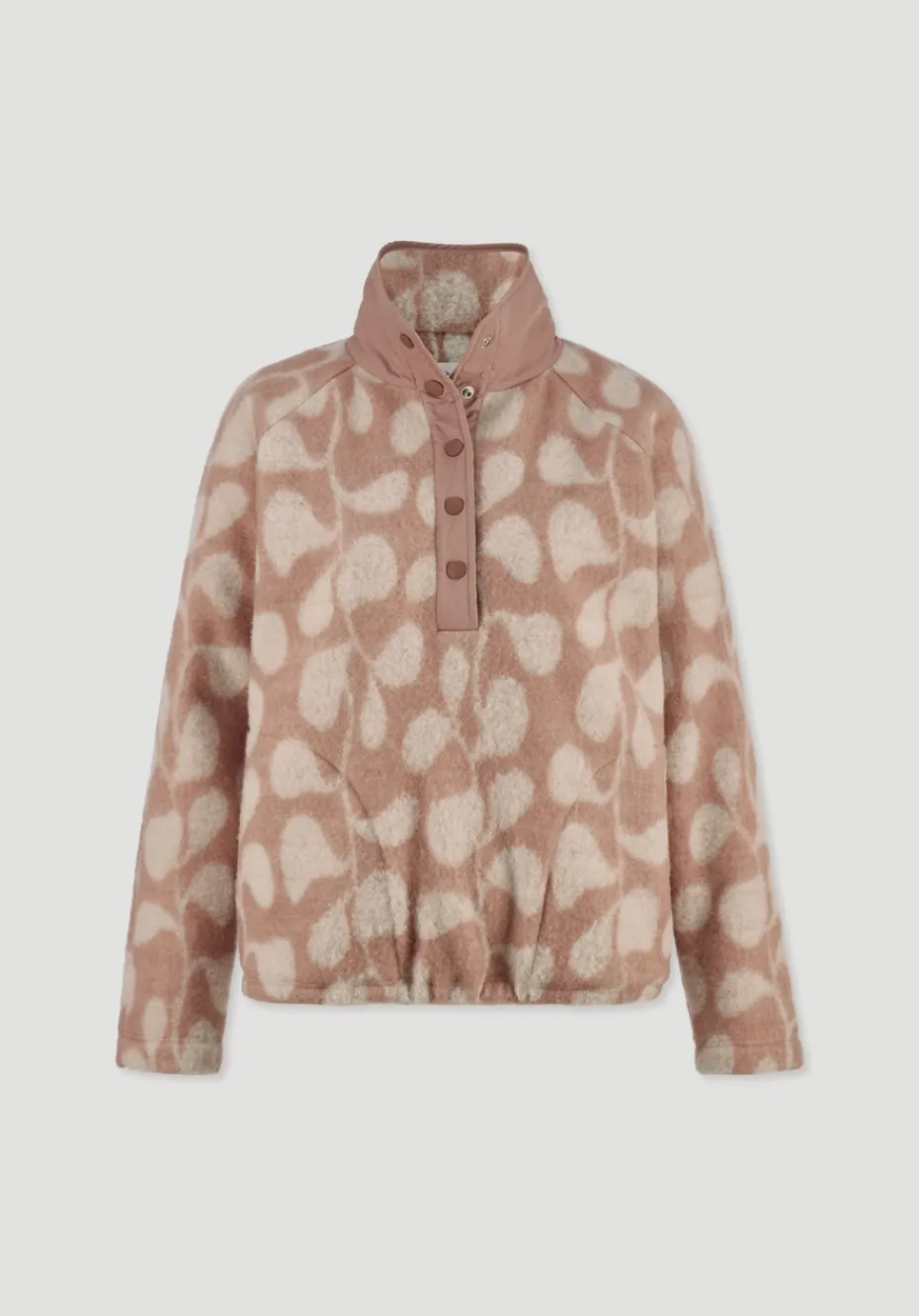 hessnatur Wollfleece Troyer Relaxed aus Bio-Merinowolle mit Bio-Baumwolle von rosé Sale
