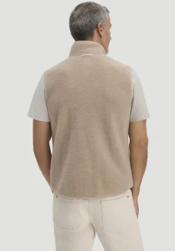hessnatur Wollfleece Weste Regular aus reiner Bio-Merinowolle von sand Sale