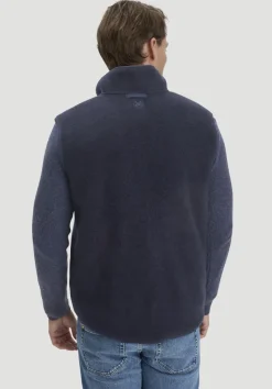 hessnatur Wollfleece Weste Regular aus reiner Bio-Merinowolle von marine New