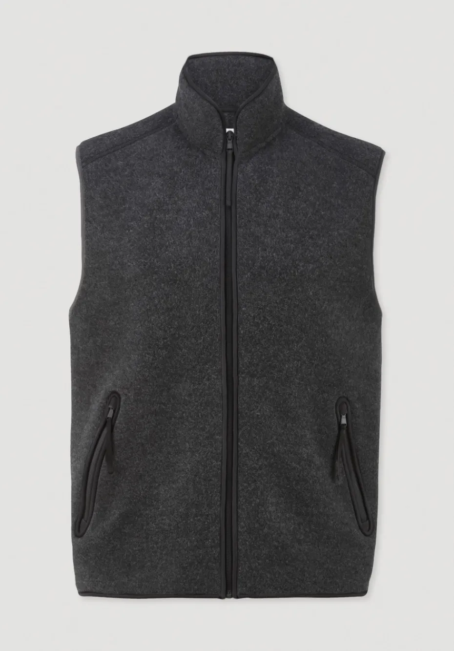 hessnatur Wollfleece Weste Regular aus reiner Bio-Merinowolle von anthrazit Outlet