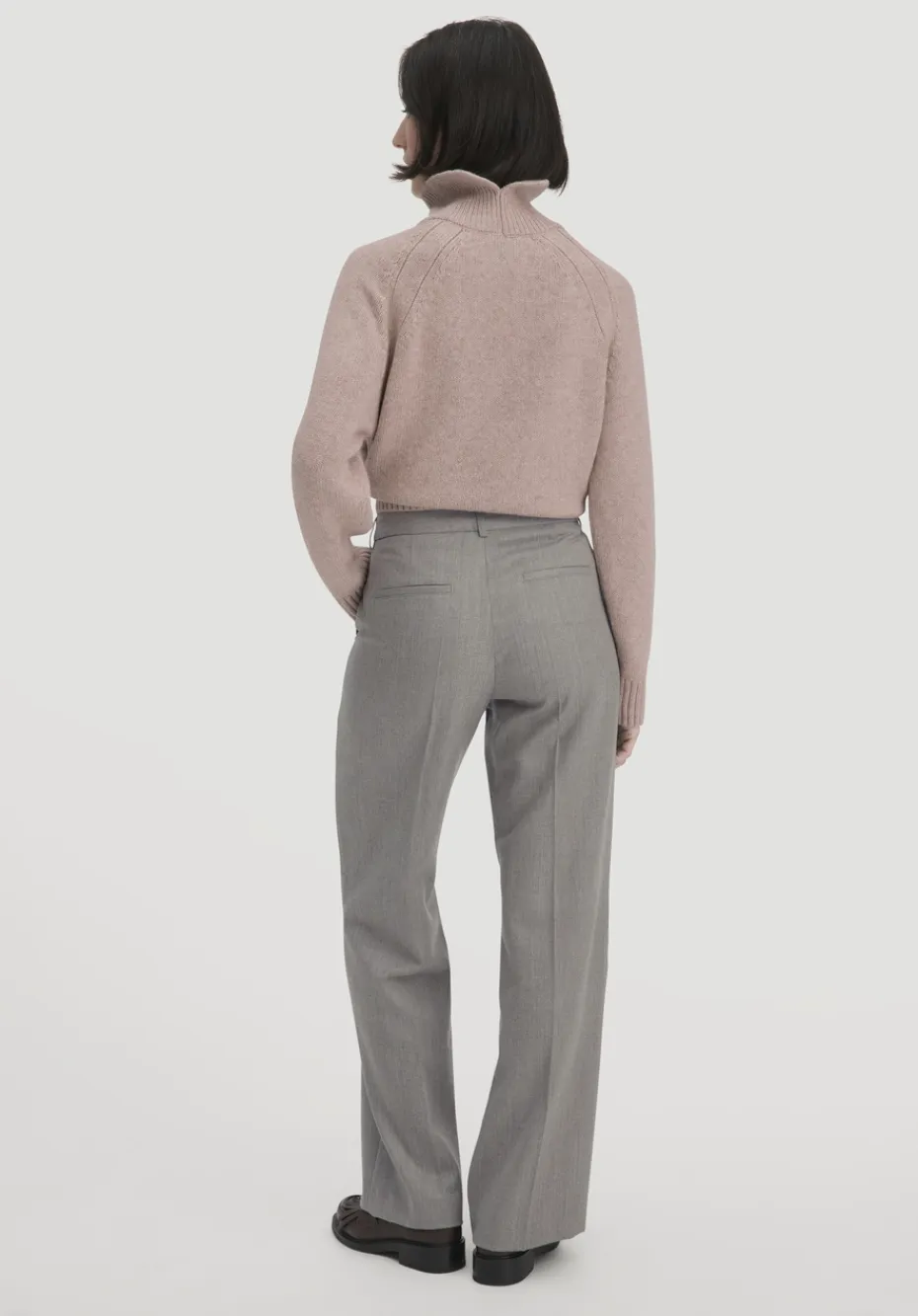 hessnatur Wollhose Straight Leg Relaxed aus reiner Bio-Merinowolle von taupe Sale