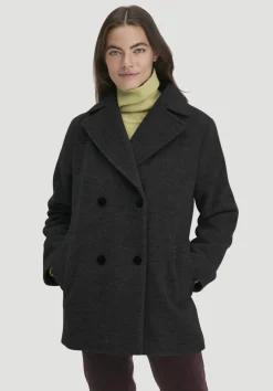 hessnatur Wolljacke Caban Relaxed aus reiner Bio-Schurwolle von anthrazit Best