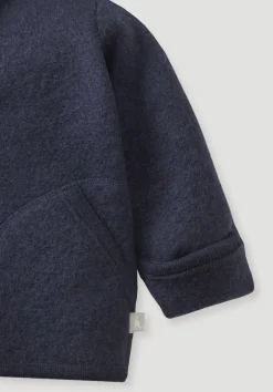hessnatur Wollwalk Jacke aus reiner Bio-Merinowolle von marine Sale
