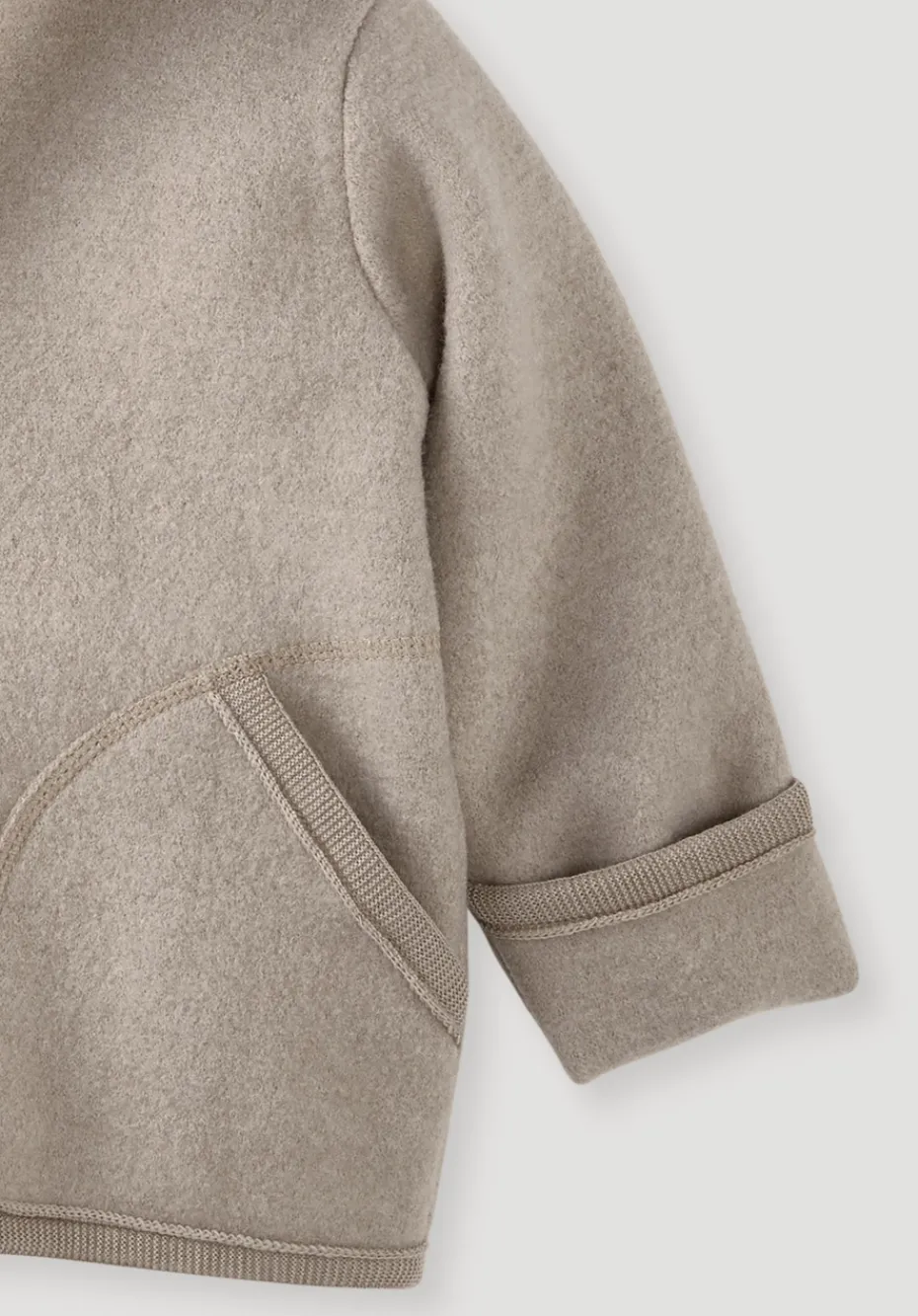 hessnatur Wollwalk Jacke aus reiner Bio-Merinowolle von sand Clearance