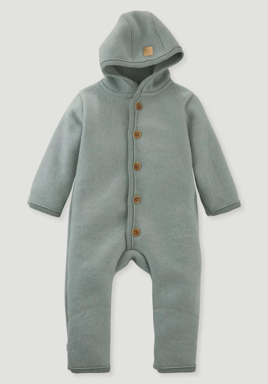hessnatur Wollwalk Overall aus reiner Bio-Merinowolle von mattgrün Discount
