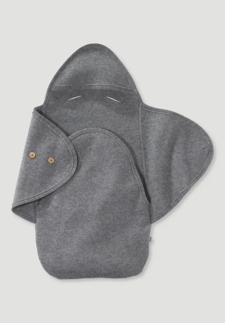 hessnatur Wollwalk Schlafsack aus reiner Bio-Merinowolle von grau Sale
